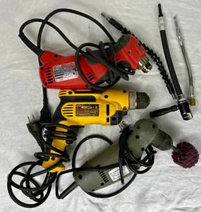 lot 37 image: Corded Drills - DeWalt, Milwaukee and Worksite