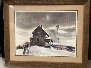 Phil Austin Signed & Numbered Print 'Winter Gold' 189/500  31X35