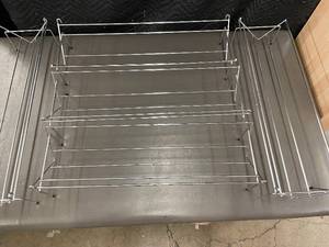 lot 25 image: Set of 3 Metal Wire Shelving Racks