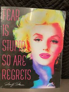 lot 41 image: Marilyn Monroe Pop Art Poster with Inspirational Quote