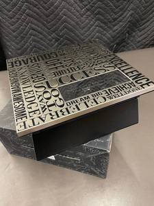 lot 50 image: Black Photo Memory Box with Inspirational Words Design