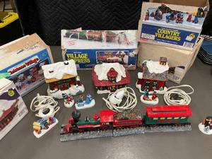 lot 60 image: Village Express Train Set with Country Villagers and Houses