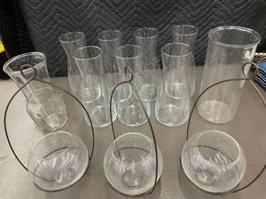 lot 62 image: Collection of Clear Glass Vases and Terrarium Bowls
