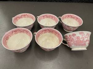 lot 68 image: Set of 6 Swinnertons Old Willow Staffordshire England Teacups
