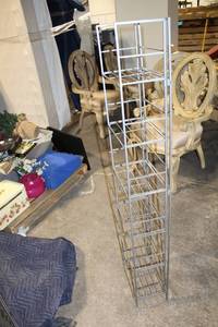 lot 100 image: Tall Metal Wire Storage Rack