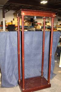 lot 101 image: Tall Mahogany Display Cabinet with Built-in Light