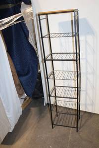 lot 159 image: Metal and Wood Freestanding Shelving Unit