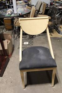lot 175 image: Used Wooden Dining Chair with Cushioned Seat