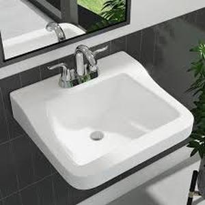 lot 10 image: Glacier Bay Aragon 19 in. Rectangular Vitreous China Bathroom Sink in White   Customer Returns See Pictures