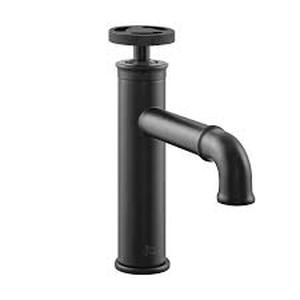 lot 28 image: Swiss Madison Avallon Single-Handle Single-Hole Bathroom Faucet in Matte Black  Customer Returns See Pictures