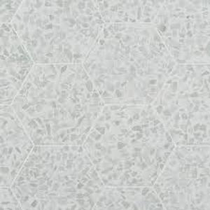 lot 37 image: 6 Boxes of Ivy Hill Tile Fusion Hex Green Terrazzo 9.13 in. x 10.51 in. Matte Porcelain Floor and Wall Tile (8.07 sq.ft.  Case)   Customer Returns See Pictures