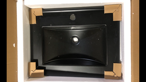 lot 12 image: Swiss Madison 24 in. W x 18.5 in. D Ceramic Vanity Top in Matte Black  Customer Returns See Pictures