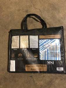 lot 5 image: MSI Washable Machine Area Rug  Customer Returns See Pictures