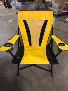 lot 39 image: Kijaro XXL Izamal Yellow Dual Lock Chair Customer Returns See Pictures