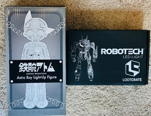 lot 89 image: Tezuka Productions Astro Boy Light-Up Figure Loot Crate Exclusive and Loot Crate Anime Exclusive Robotech LED Usb Lamp