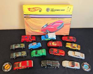 lot 119 image: Vintage Hot Wheels Die Cast Toy Cars and Carrying Case