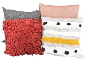 lot 52 image: Fabulous Throw Pillows in Oranges, Yellow, Black & White and More