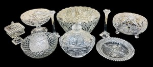 lot 104 image: Vintage Crystal and Glass Bowls, Dishes, Serving Pieces and More
