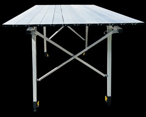 lot 205 image: Portable Aluminum Two Piece Table Great for Camping