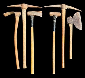 lot 206 image: Vintage Heavy Duty Collection of Axes and Picks