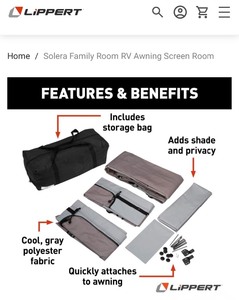 lot 15A image: Solera Family Room RV Awning Screen Room Tent by Lippert