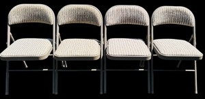 lot 213 image: Four Folding Chairs by Samsonite