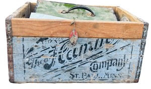lot 230 image: Vintage Wooden Hamms Beer Crate and Vintage Fishing Lures, Tackle Box and More