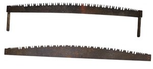 lot 258 image: Large Vintage Crosscut Saw and Crosscut Blade
