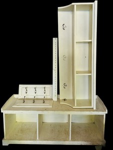 lot 239 image: Entryway  Breezeway Shoe  Coat Organizational Pieces