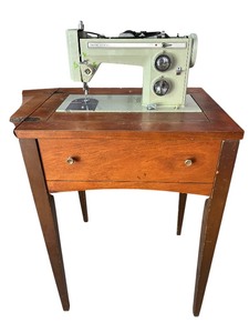 lot 118A image: Vintage Sears Kenmore Sewing Machine and Table