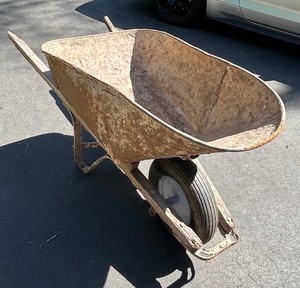 lot 110A image: Vintage Metal Wheelbarrow