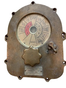 lot 9 image: Antique Bendix 1948 Engine Order Telegraph Submarine WW2 Transmiter Unit