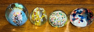 lot 24A image: Four Stunning Art Glass Paperweights