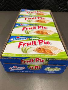 lot 28 image: Box of Hostess Apple Fruit Pies - 8 Count, 4.25 oz Each