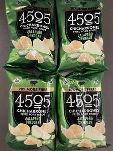 lot 30 image: TN 3 - Set of 4 Bags of 4505 Jalapeo Cheddar Chicharrones