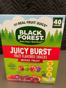 lot 55 image: Black Forest Juicy Burst Mixed Fruit Snacks - Box of 40 Pouches