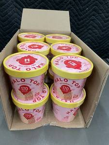 lot 58 image: CT 1&2 - 12-Pack of Halo Top Strawberry Light Cake Mix Cups