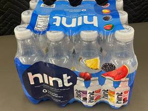 lot 172 image: 12-Pack Hint Water with Fruit Essences - 4 Flavors