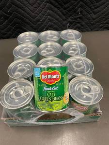 lot 404 image: OK 3 - 12-Pack Del Monte Cut Green Beans Canned