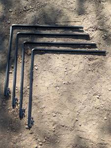 lot 124 image: Set of 4 L Bracket Sign Hangers