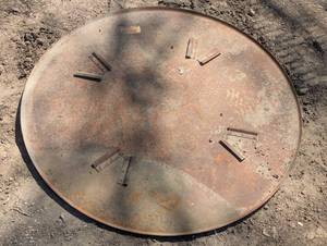 lot 142 image: Set of 2 - Large Circular Concrete Trowel Attachments