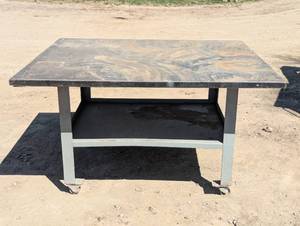 Rolling Welders Table - Heavy Duty - 64" x 54" - Locking Casters