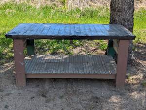 lot 154 image: 74 x 38 Wood Masters Table - Heavy