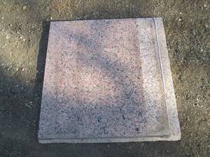 lot 20 image: 34 x 34 granite slab with 34 x 26...