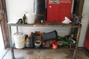 lot 97 image: Work Bench with Contents