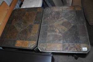 lot 112 image: 2 Tile Top Side Tables