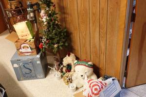 lot 288 image: Assorted Holiday Dcor - Lights, Tree, Gift Boxes