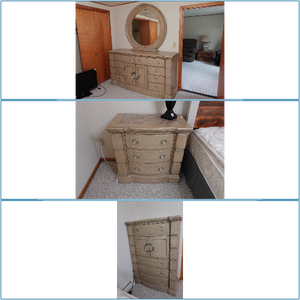 lot 193 image: Dresser and Side Table Set
