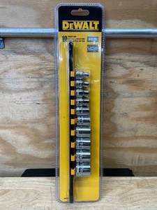lot 76 image: 10-piece Socket Rail 38 Dr. DeWalt Model # DWMT81546 - 0502256