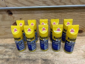 lot 108 image: PRESTONE Lot of 10 Cans of- De-Icer Winshield, Windows and Wipers with Built-In Scraper